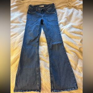Blue Womens Garage Flare Jeans